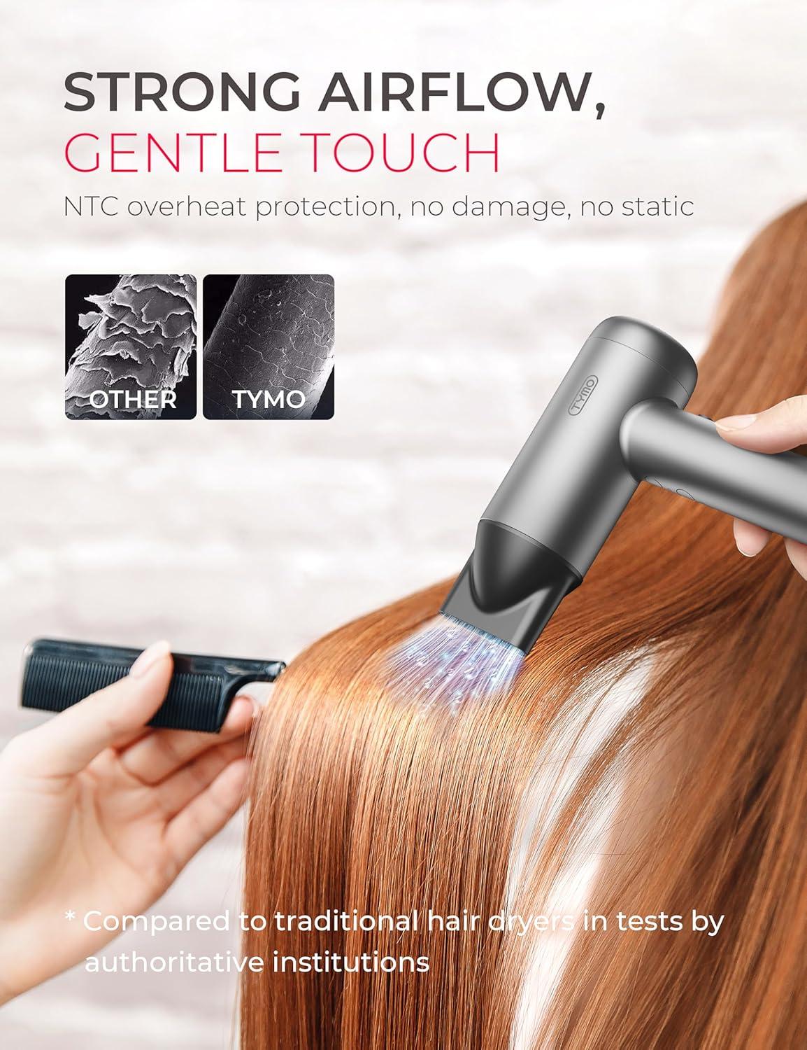 Bundle Includes: TYMO AIRHYPE Lite Hair Dryer x1, Diffuser Attachment x1, Concentrator x1