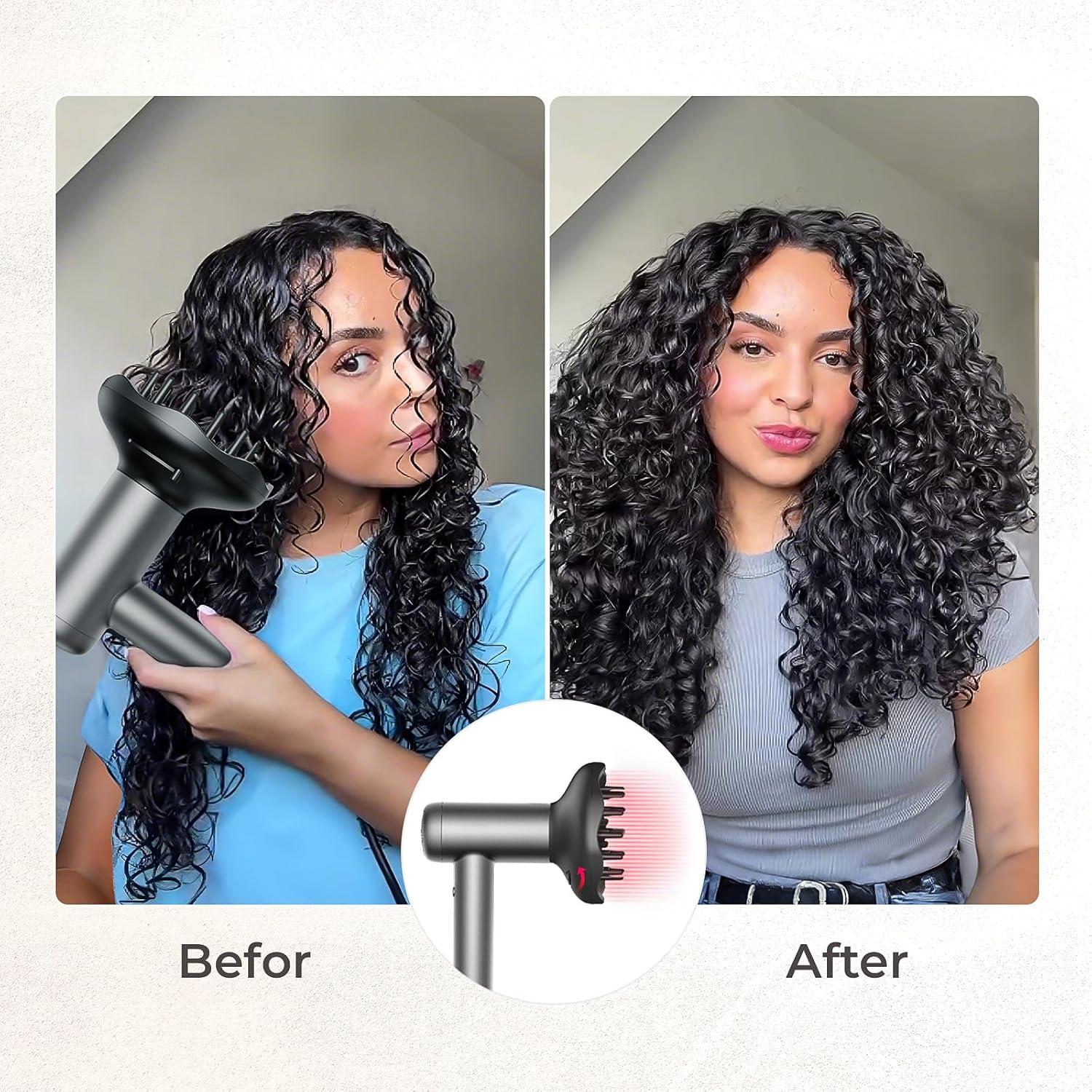 Bundle Includes: TYMO AIRHYPE Lite Hair Dryer x1, Diffuser Attachment x1, Concentrator x1