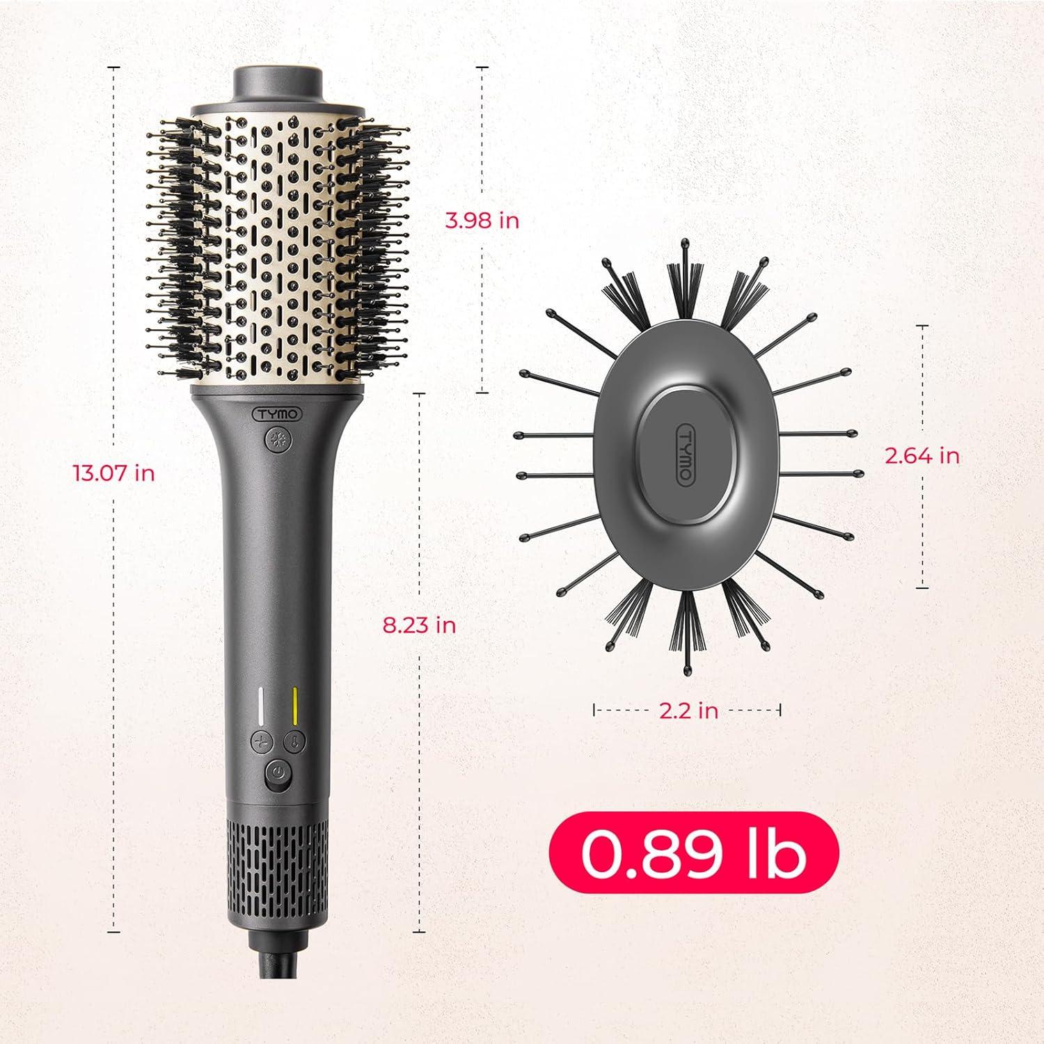 TYMO Hair Dryer Brush Blow Dryer in One, 300% High Speed Hot Air Blowout Brush with Cool Shot, One Step Hairdryer, Straightener, Curling, Volumizer, 12 Setting Mode, 200M Negative Ion for Frizz-Free