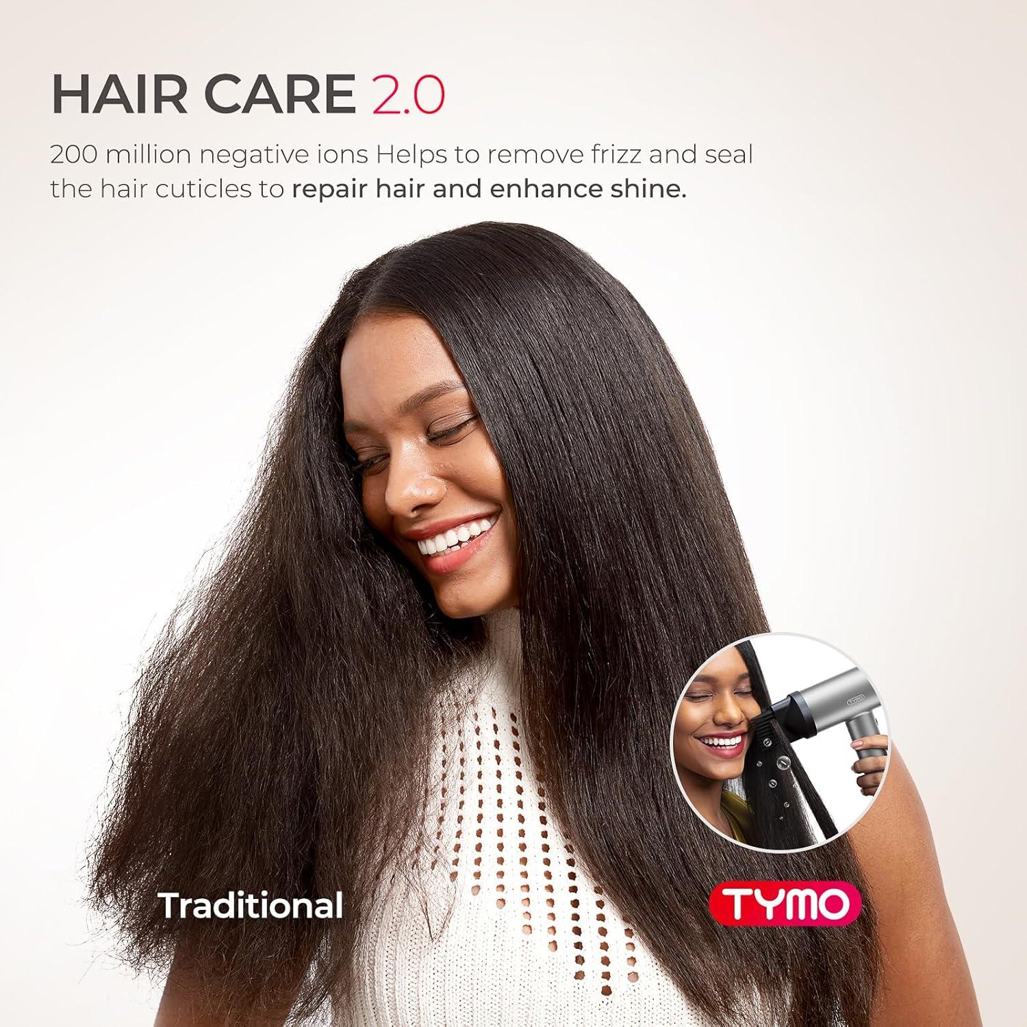 TYMO AIRHYPE Lite Hair Dryer x1, Comb Attachment x1, Concentrator Attachment x1