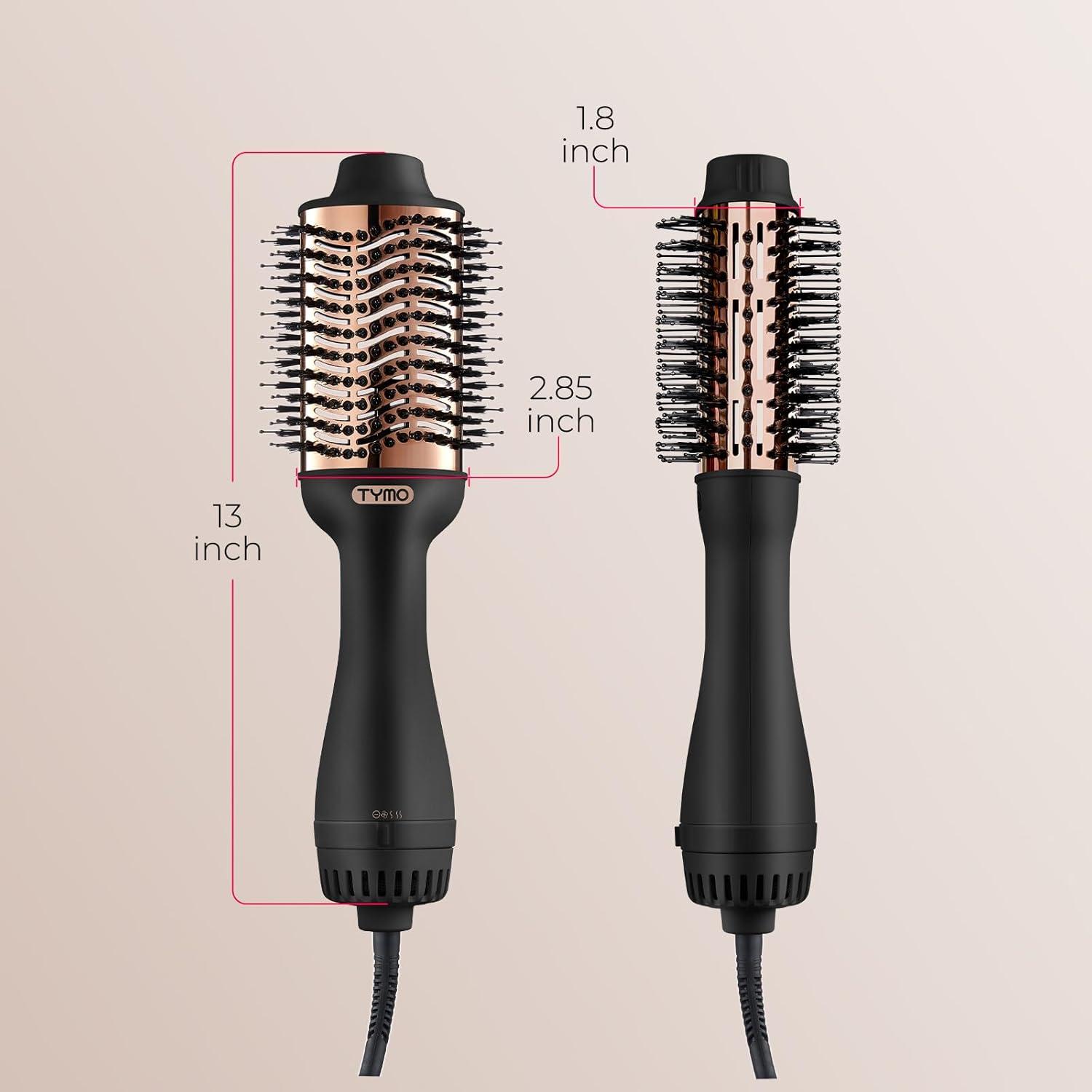 TYMO Hair Dryer Brush Blow Dryer Brush in One, 4 in 1 Ionic Hairdryer and Styler Volumizer with Oval Titanium Barrel, Hot Air Straightener for Smooth Frizz-Free Blowout, Gold(Gold)