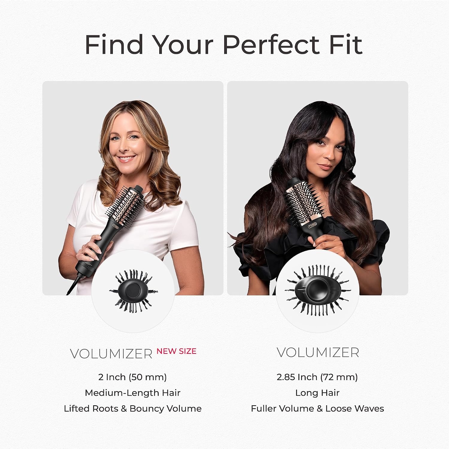 TYMO Hair Dryer Brush Blow Dryer Brush in One, 4 in 1 Ionic Hairdryer and Styler Volumizer with Oval Titanium Barrel, Hot Air Straightener for Smooth Frizz-Free Blowout, Gold, 2 Inch(Gold)