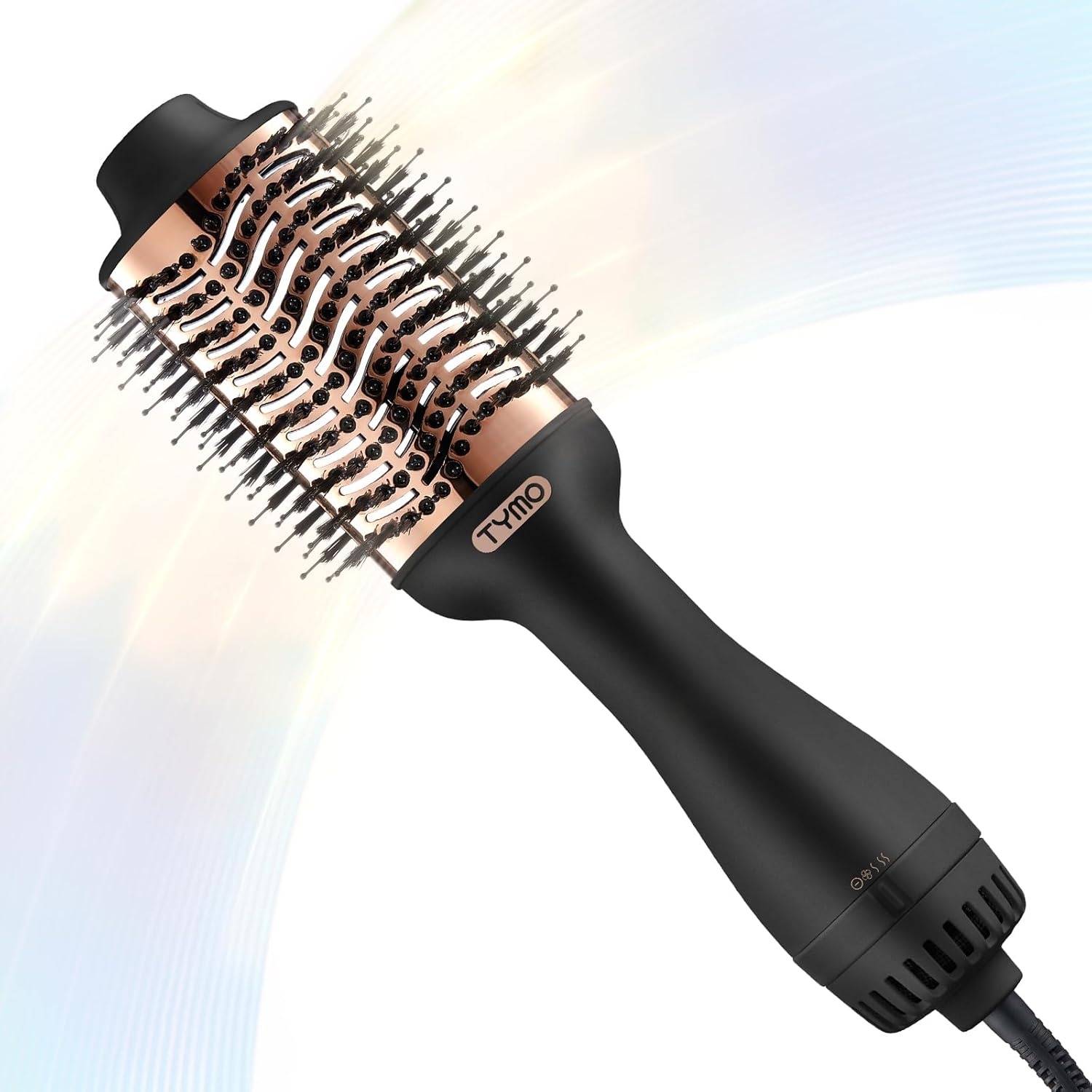 TYMO Hair Dryer Brush Blow Dryer Brush in One, 4 in 1 Ionic Hairdryer and Styler Volumizer with Oval Titanium Barrel, Hot Air Straightener for Smooth Frizz-Free Blowout, Gold, 2 Inch(Gold)