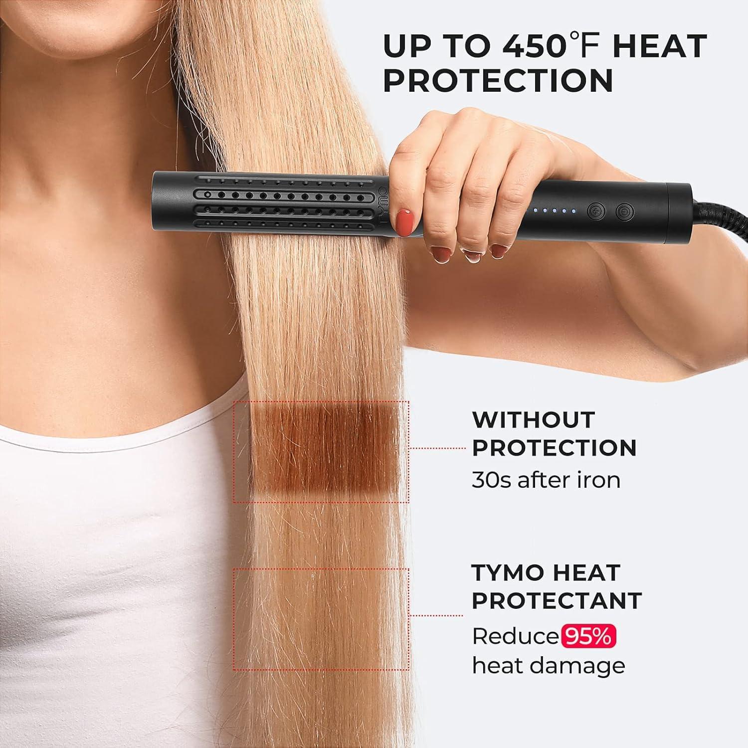 TYMO Heat Protectant Spray for Hair with Argan Oil for Styling Tools, Heat Protection Spray to Smooth & Hydrate, Natural Clean Formulation, Multi-benefit Treatment, Lightweight for All Hair Types(1.69 Fl Oz (Pack of 1))