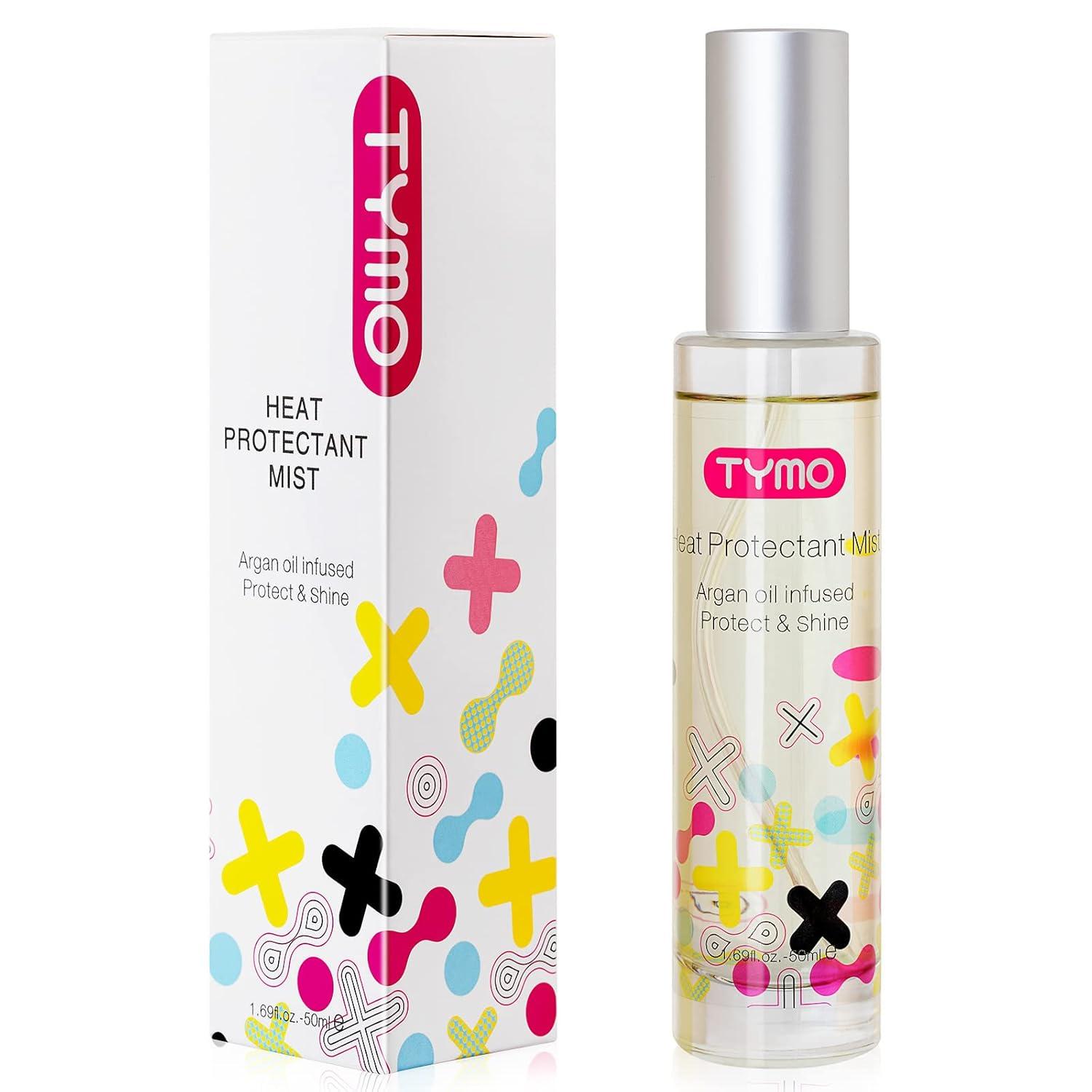 TYMO Heat Protectant Spray for Hair with Argan Oil for Styling Tools, Heat Protection Spray to Smooth & Hydrate, Natural Clean Formulation, Multi-benefit Treatment, Lightweight for All Hair Types(1.69 Fl Oz (Pack of 1))