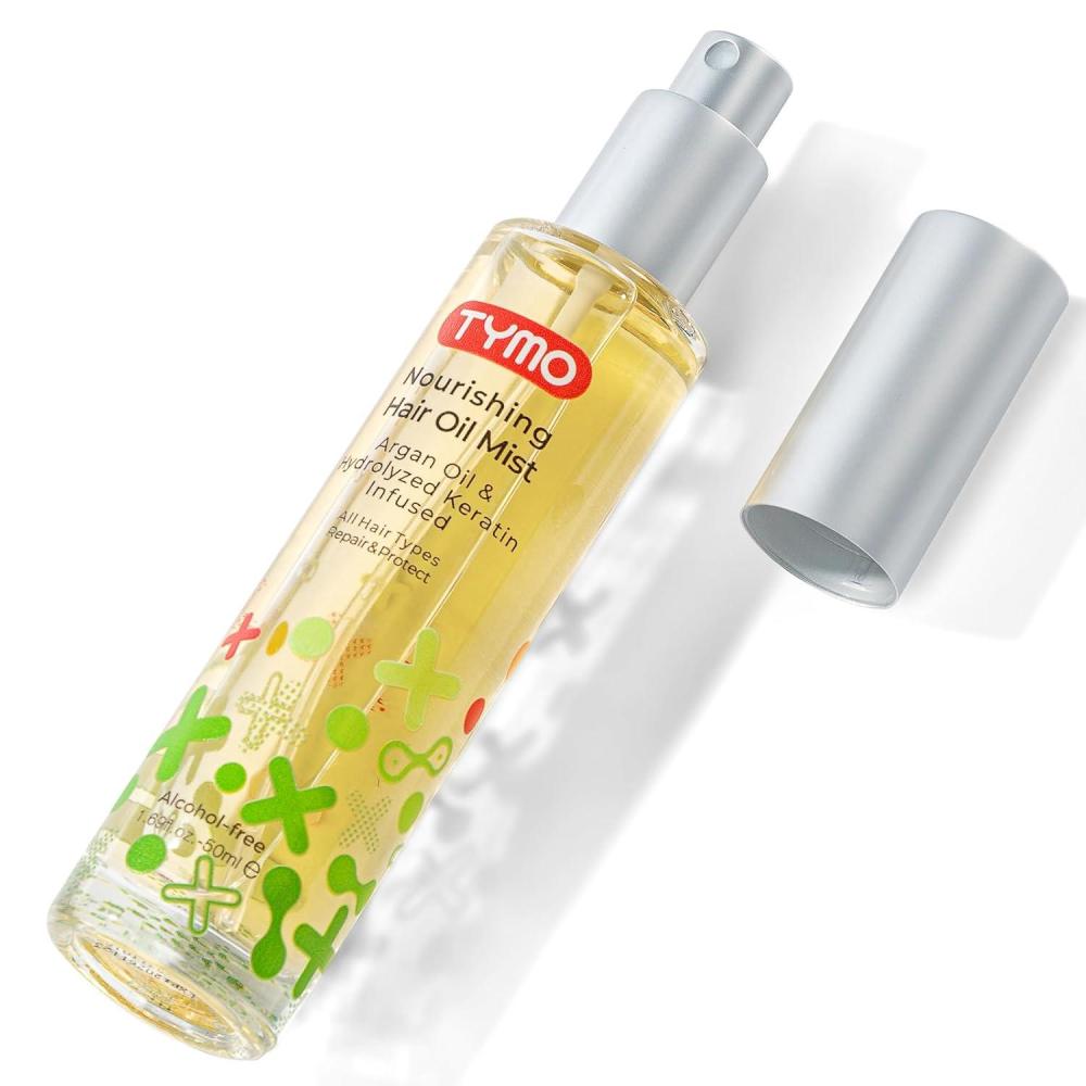 TYMO Argan Hair Oil Spray – Hydrating Natural 6 Blend Oil for Frizzy & Dry Hair, Organic Pure Formula, Daily Use for Hair, Smooth Damaged Ends, Olive Oil Infused, Add Shine(1.69 Fl Oz (Pack of 1))
