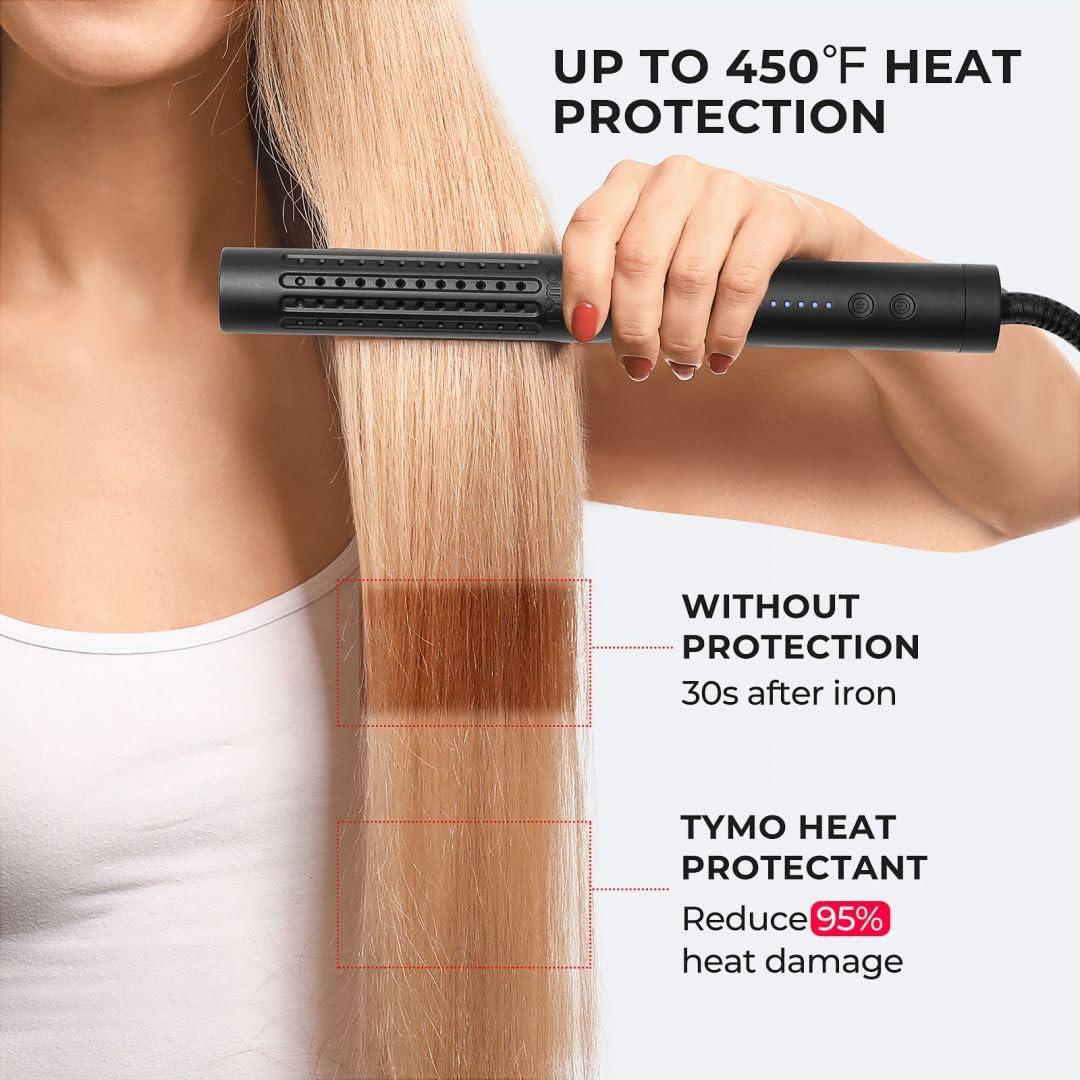 TYMO Heat Protectant Spray for Hair with Argan Oil for Styling Tools, Heat Protection Spray to Smooth & Hydrate, Natural Clean Formulation, Multi-benefit Treatment, Lightweight for All Hair Types(1.69 Fl Oz (Pack of 2))