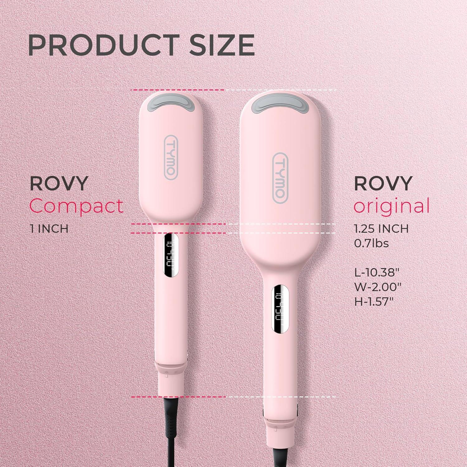 Curling Iron Hair Crimper Waver – TYMO ROVY Beach Waves Curling Wand, Ionic Deep Waver Hair Curler Tool with Ceramic 3 Barrel for Women, Dual Voltage, Anti-Scald, Easy to Use, Pink, 1.25 Inch(Pink)